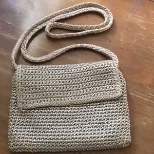 The sak Crossbody beige shimmer purse